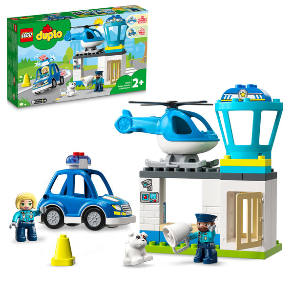 LEGO DUPLO Rescue Police Station & Helicopter Toy Set 10959 – APPYTOYS