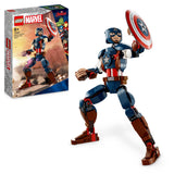 LEGO 76258 Marvel Captain America Construction Figure Buildable Toy with Shield, Avengers Collection, Play and Display Superhero Bedroom Accessory, Birthday Gift for Kids, Boys, Girls Aged 8+