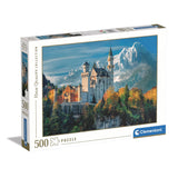 CLEMENTONI - Puzzle - Neuschwanstein Castle - High Quality Collection - 500 Pieces - Age: 10-99