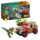 LEGO 76958 Jurassic Park Dilophosaurus Ambush Dinosaur Toy for Boys, Girls, Kids 6 Plus Years Old, with Dino Figure and Jeep Car Toy, 30th Anniversary Collection Set