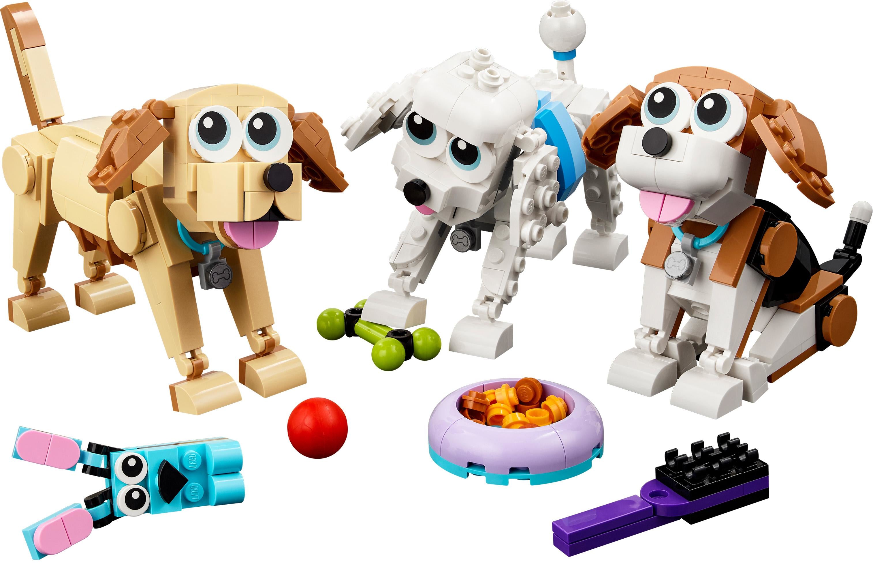 Lego Creator 3 in 1 Adorable Dogs Set with Dachshund, Pug, Animal