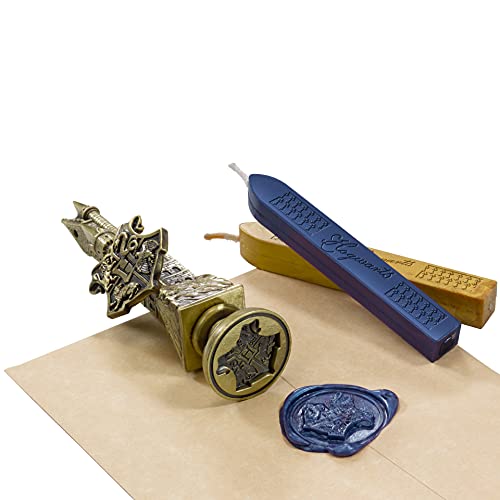 The Noble Collection Harry Potter Gryffindor Wax Seal - 6.5in (16.5cm) Die  Cast Metal Stamp and Coloured Red and Gold Wax Set - Officially Licensed  Film Set Mov…