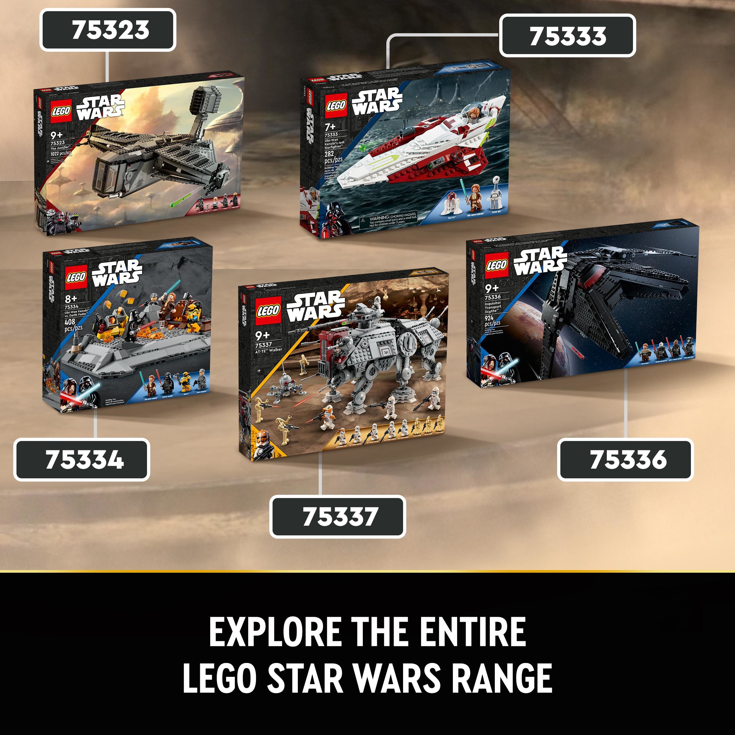 LEGO 75337 Star Wars AT-TE Walker Poseable Toy, Revenge of the Sith Set  with 3 212th Clone Troopers, Battle Droid Figures plus a Dwarf Spider Droid